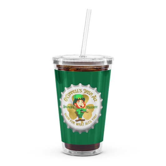 Paddy O'Connell Irish Ale Clear Plastic Tumbler