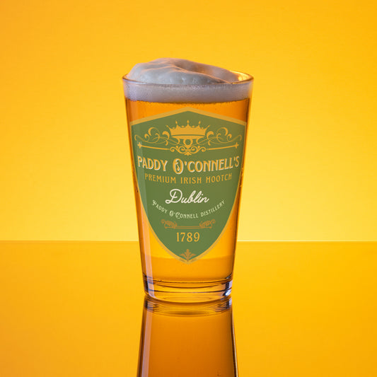 Classic Old World Shield Logo Pint Glass