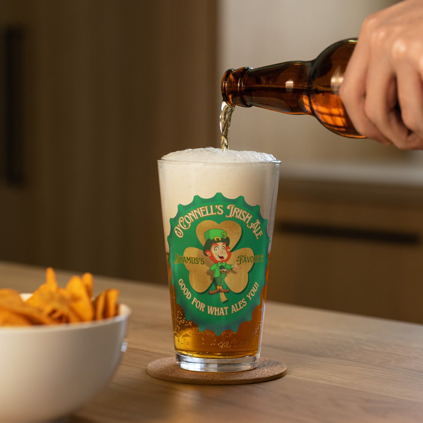 O'Connell's "Bottlecap" Shaker Pint Glass