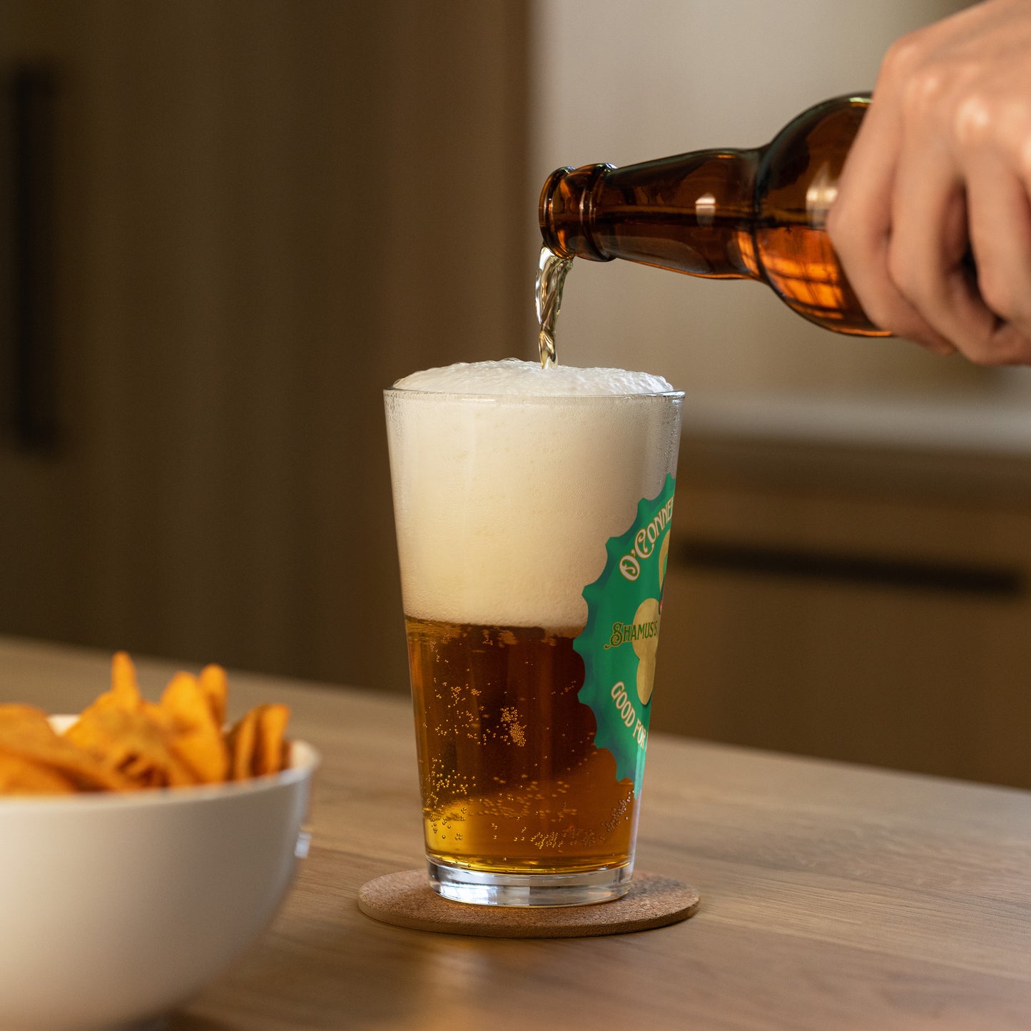 O'Connell's "Bottlecap" Shaker Pint Glass