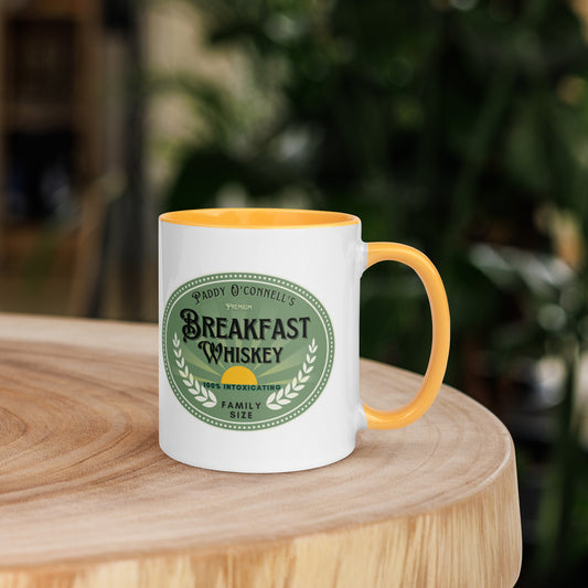 Paddy O'Connell's Breakfast Whiskey Mug with Gold Color Inside