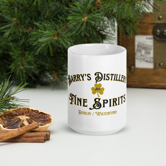 Barry's Distillery Glossy White Classy Mug